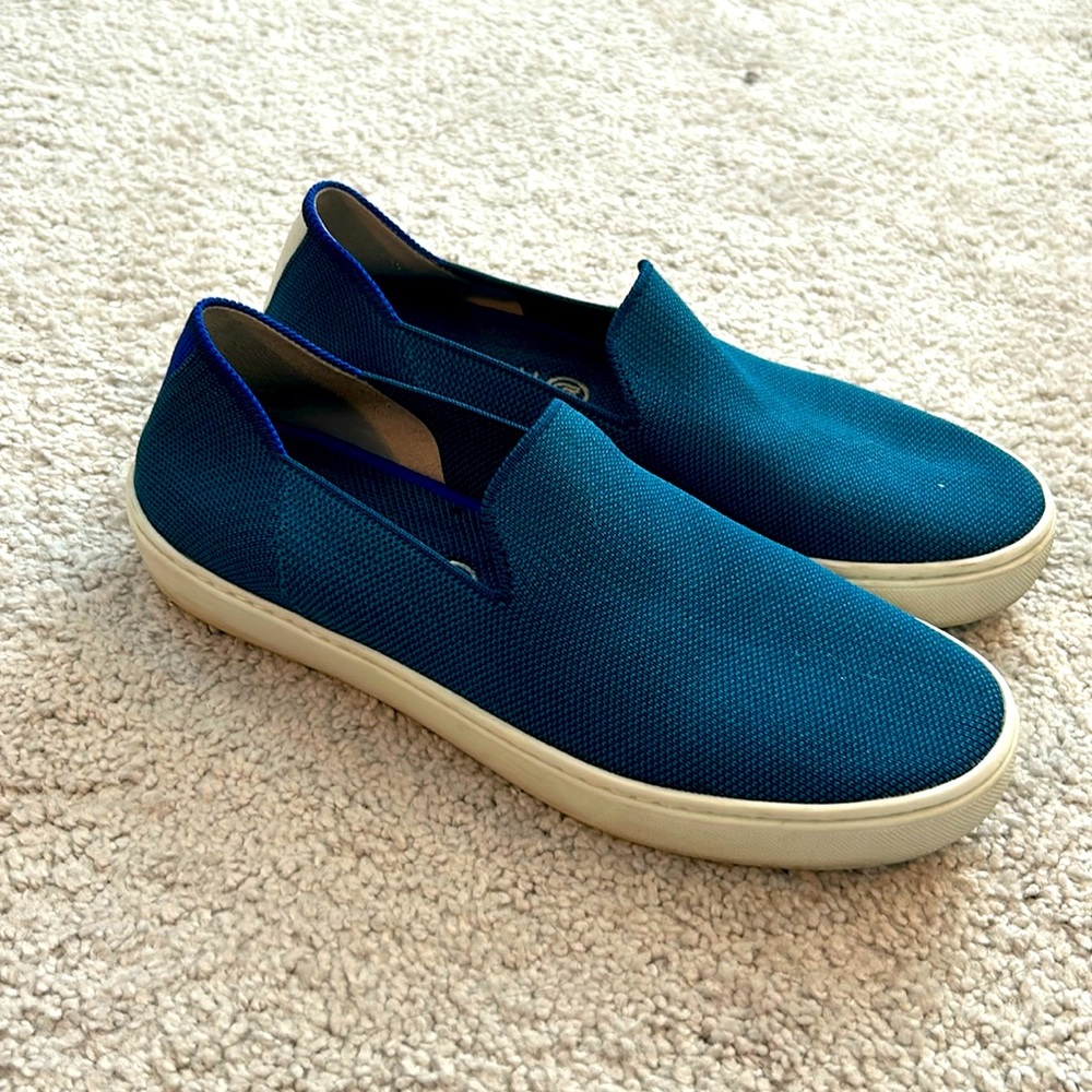 Rothy’s teal sneakers size 8